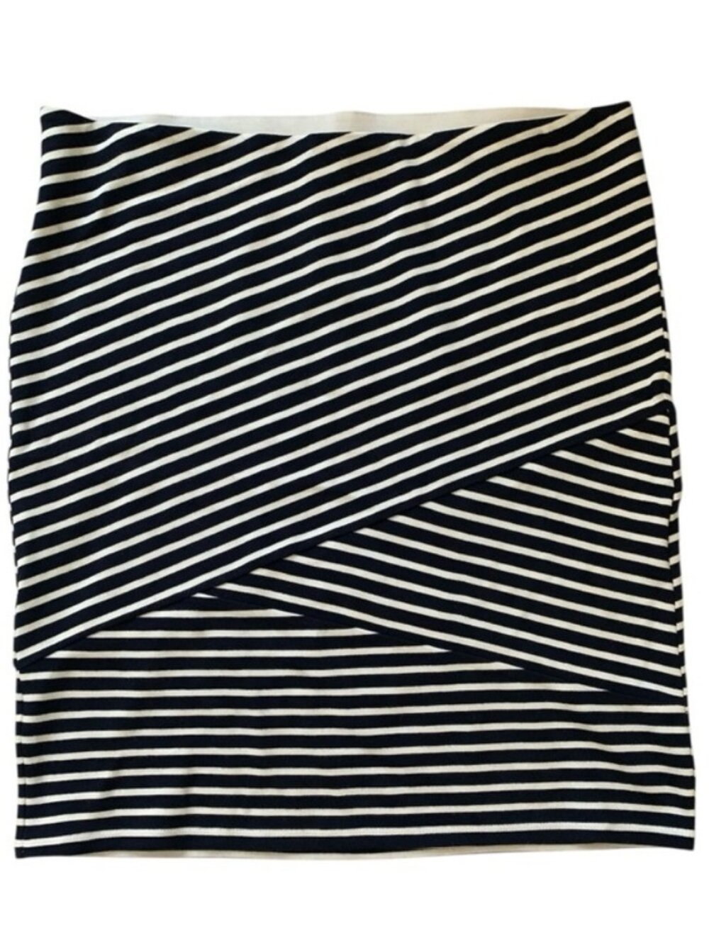 Navy and White Pencil Skirt Size M
